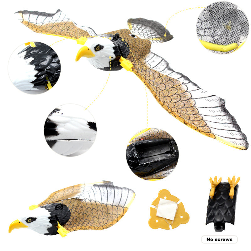 PetHaven.comSimulation Bird Cat Interactive Pet Toys Hanging Eagle Flying Teasering Play Kitten Dog Toys Animals Cat Accessories SuppliesSimulation Bird Cat Interactive Pet Toys Hanging Eagle Flying TeaserinOverview:

✅ This fun toy hangs from the ceiling and rotates, providing your cat with hours of entertainment.
✅ Your cat will love chasing the bird around.
✅ It's a play time